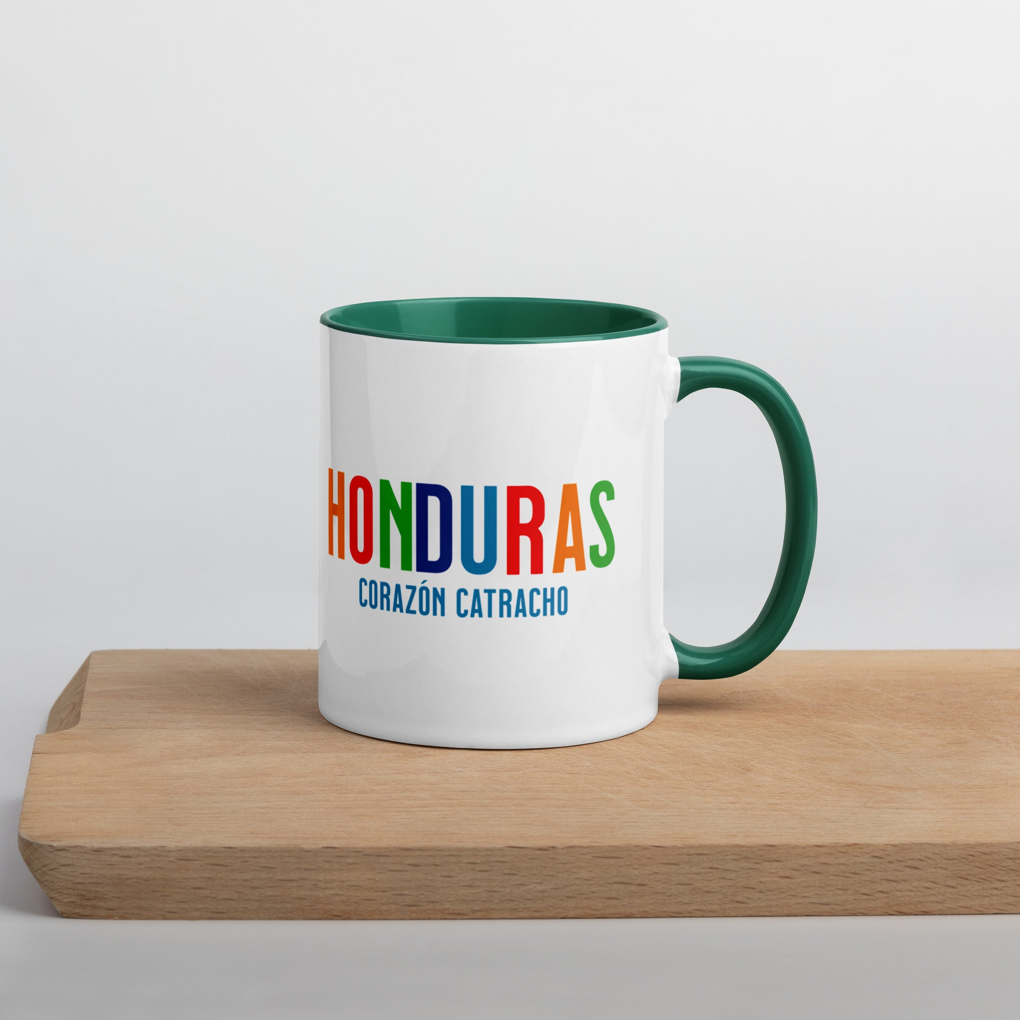 Mug de cerámica Honduras Corazón Catracho, diseño colorido, LATEA™.
